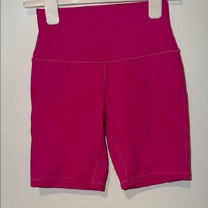 lululemon athletica Hot Pink High-Rise Bike Shorts